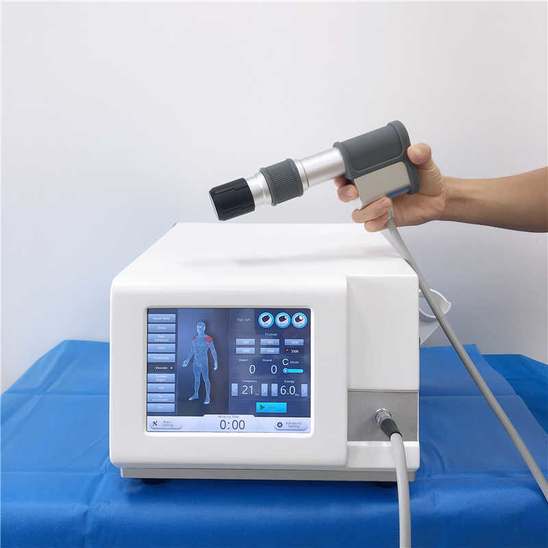 آلة العلاج بالموجات الصدمية الصوتية مع 12 طرفًا لعلاج التهاب اللفافة الأخمصية