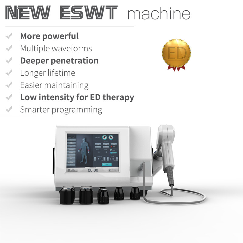 آلة العلاج بالموجات الصدمية خفيفة الوزن خارج الجسم / إد / منخفضة الكثافة خارج الجسم / ESWT لتخفيف آلام الجسم